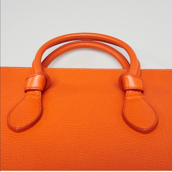 Celine Burned Orange Pebbled calfskin leather tie tote bag ( Rare 🧡) - Picture 6 of 13